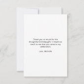 Carte De Remerciements Tropical Palm Trees Birthday Gift (Dos)