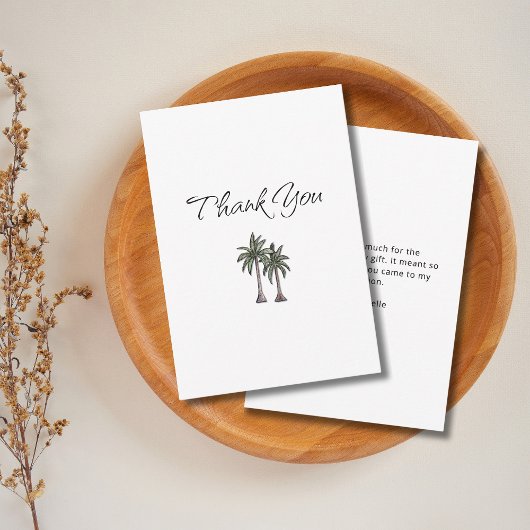 Carte De Remerciements Tropical Palm Trees Birthday Gift