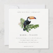 Carte De Remerciements Tropical Rainforest Toucan Vow Renouvellement Invi