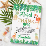 Carte De Remerciements Tropical Summer Beach Luau Boys Baby shower<br><div class="desc">Dites merci avec style avec ces cartes de remerciement de baby shower tendance. Le libellé modèle est facile à personnaliser et votre famille et vos amis seront ravis quand ils recevront ces fabuleux remerciements.</div>