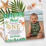 Carte De Remerciements Tropical Summer Beach Luau Boys Photo 1er Annivers<br><div class="desc">Dites merci avec style avec ces cartes de remerciement de 1er anniversaire branchées. La photo et le libellé modèle est facile à personnaliser et votre famille et vos amis seront ravis de recevoir ces fabuleux remerciements.</div>
