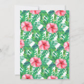Carte De Remerciements Tropical Summer Beach Luau Girls Baby shower (Dos)