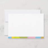 Carte De Remerciements Tropical Vibes Colorful (Dos)