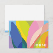 Carte De Remerciements Tropical Vibes Colorful (Devant / Derrière)