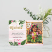 Carte de remerciements tropicale de Mahalo (Debout devant)