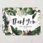 Carte de remerciements tropicale peinte (Devant / Derrière)