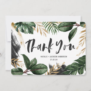 Carte de remerciements tropicale peinte