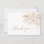 Carte de remerciements tropicale rose pâle (Devant)