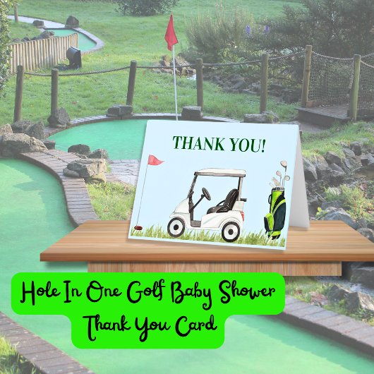 Carte De Remerciements Trou Dans Un Baby shower De Golf