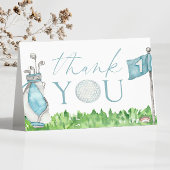 Carte De Remerciements Trou en un bleu Golf 1ère fête d'anniversaire