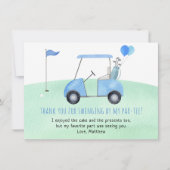 Carte De Remerciements Trou En Un Golf Premier Anniversaire (Devant)