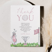 Carte De Remerciements Trou en un rose Golf 1er anniversaire