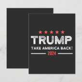 Carte De Remerciements Trump 2024 Take America Back (Devant / Derrière)