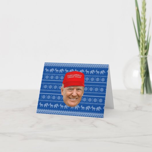 Carte De Remerciements TRUMP MAGA Noël (Devant)