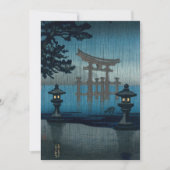 Carte De Remerciements Tsuchiya Koitsu - Miyajima dans la pluie (Devant)