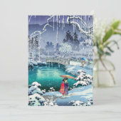 Carte De Remerciements Tsuchiya Koitsu - Neige de printemps à Maruyama (Debout devant)