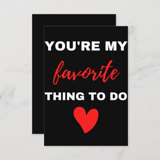 Carte De Remerciements Tu Es Ma Chose Préférée À Faire (Devant / Derrière)