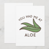 Carte De Remerciements Tu M'As Eu À Aloe (Devant / Derrière)