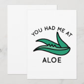 Carte De Remerciements Tu M'As Eu À Aloe (Devant / Derrière)