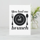 Carte De Remerciements Tu M'As Eu À Brunch (Debout devant)