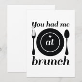 Carte De Remerciements Tu M'As Eu À Brunch (Devant / Derrière)