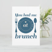 Carte De Remerciements Tu M'As Eu À Brunch (Debout devant)