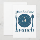 Carte De Remerciements Tu M'As Eu À Brunch (Devant / Derrière)