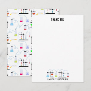 Carte De Remerciements Tubes de laboratoire de chimie science test scolai