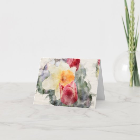 Carte De Remerciements Tulip Daffodil (Devant)