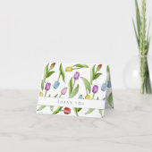 Carte de remerciements Tulipe colorée moderne pers (Devant)