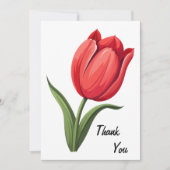 Carte De Remerciements Tulipe de fleurs (Devant)