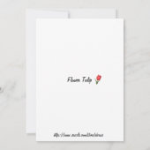 Carte De Remerciements Tulipe de fleurs (Dos)