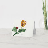 Carte De Remerciements Tulipe florale minimale moderne (Dos)