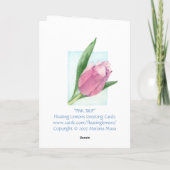 Carte De Remerciements Tulipe rose (Dos)