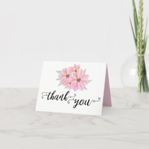 Carte De Remerciements Tulipes aquarelles roses