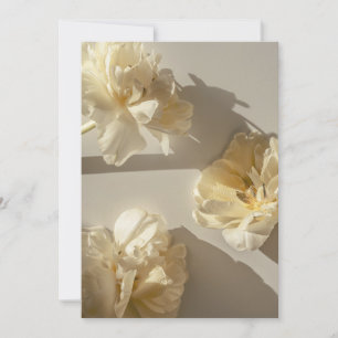 Carte De Remerciements Tulipes crème élégantes dans une lumière chaude,