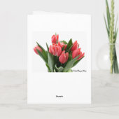 Carte De Remerciements Tulipes de rose du jour de mère de fille (Dos)