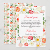 Carte De Remerciements Tulipes et Daffodils Mariage de printemps (Devant / Derrière)