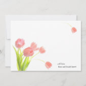 Carte De Remerciements Tulipes roses douces (Dos)