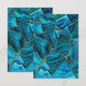 Carte De Remerciements Tulum Cenote Marbre Turquoise (Devant / Derrière)