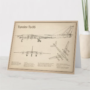 Carte De Remerciements Tupolev Tu-95 - Plan directeur de l'avion SD
