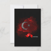 Carte De Remerciements Turkey flag (Devant)