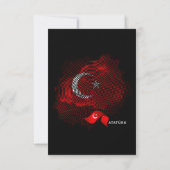 Carte De Remerciements Turkey flag (Dos)