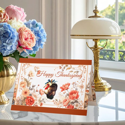 Carte De Remerciements Turquie Voeux d'action de grâces