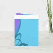 Carte de remerciements Turquoise bleu brun pourpre (Dos)