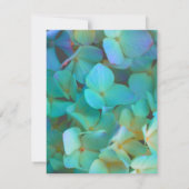 Carte De Remerciements Turquoise bleu jaune rose hydrangée fleurs (Dos)