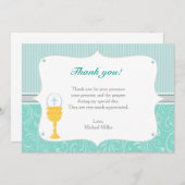 Carte de remerciements Turquoise de Chalice (Devant / Derrière)