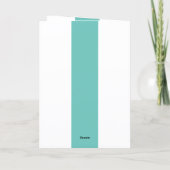 Carte de remerciements turquoise de course inter-p (Dos)