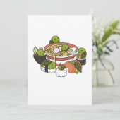 Carte De Remerciements Turtle Ramen Sushi (Debout devant)