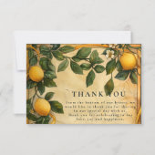 Carte De Remerciements Tuscan Citrus Floral Wedding (Devant)